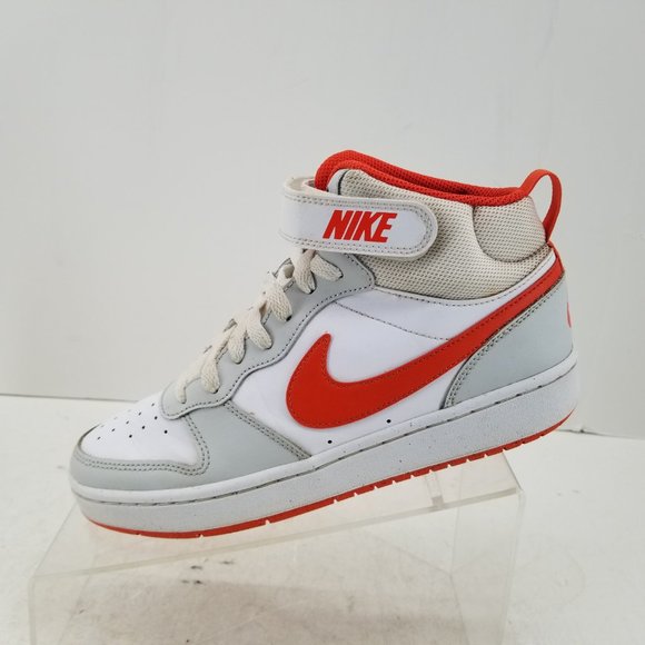 Nike Court Borough Mid 2 CD7782-008 White Basketball Shoes Sneakers Y 6.5 W 9 - Picture 7 of 10